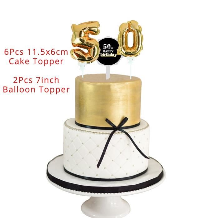 Couleur 50eme Gateau Toppers Cupcake Toppers Fete D Anniversaire Anniversaire Adulte Anniversaire Decorations Cdiscount Maison