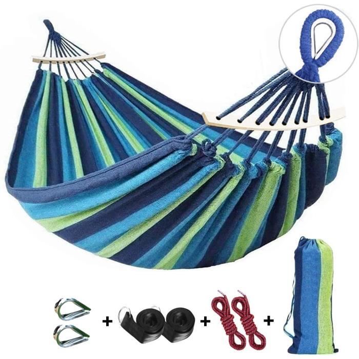 Hamac Double Extérieur Avec Poteau, Hamac De Camping En Toile
