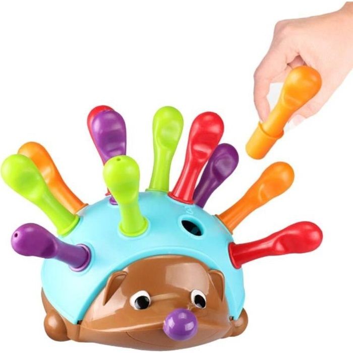 Jouets Educatifs Precoces Herisson En Epi Colore Ameliorent La Motricite Fine 18 Mois Et Plus Cdiscount Jeux Jouets