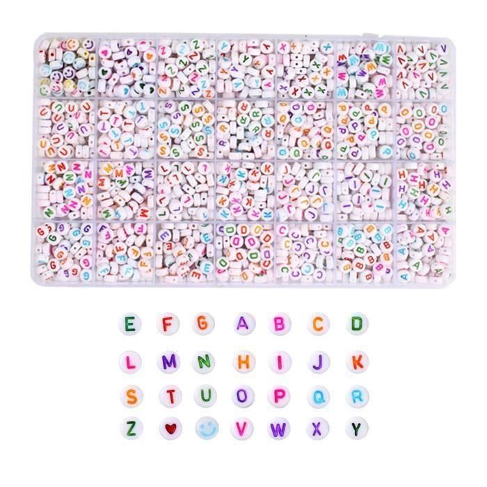 Nl41 - Une Perle Lettre "l" Alphabet En Acrylique De Couleur Blanc Et Noir - Un Grand Marché - Foto 6