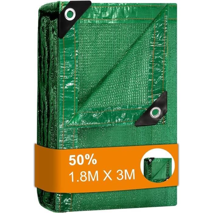 Voile D'ombrage Rectangulaire Colourtree 3,6x5,5 M - Tissu HDPE 190 G/m², Bloque 95% UV, Perméable à L'eau - Pour Terrasse, Jardin, Abri Auto