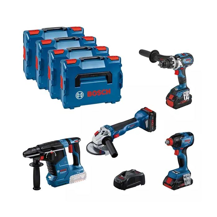 KIT 4 Outils BOSCH GSRGDXGWSGBH +1 Batterie 4.0AH + 2 Batterie 5.5 AH 0615990N32 - vue 8