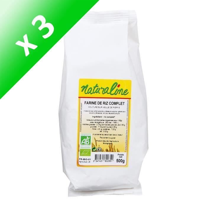 Lot De 3 Moulin Des Moines Farine De Riz Complet Bio 500 G Cdiscount Au Quotidien