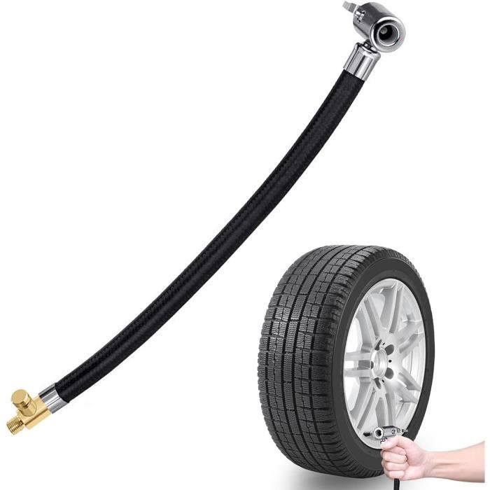 Prolongateur De Valve Pour Gonflage Pneus Camion - 4 Pièces, Longueur 37 Cm - Raccord Fileté 12,8 Mm - Caoutchouc Flexible Et Métal - Pour Pneus Jumelés
