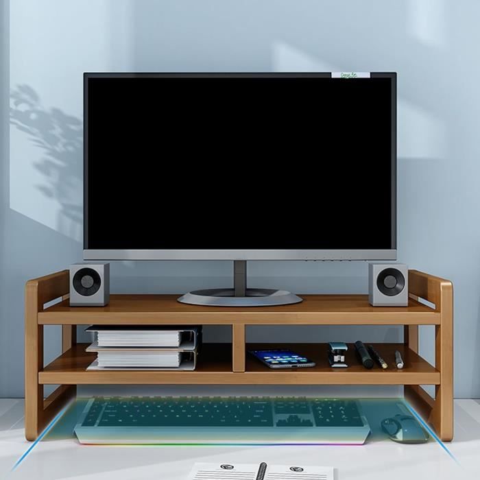 Support Pour PC En Bois Ergonomique Avec Tiroir Stable Support De