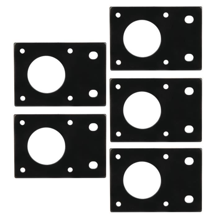 Support De Montage Moteur NEMA 23 - Plaque 132x65mm Noir Épaisse Pour Moteur Pas à Pas