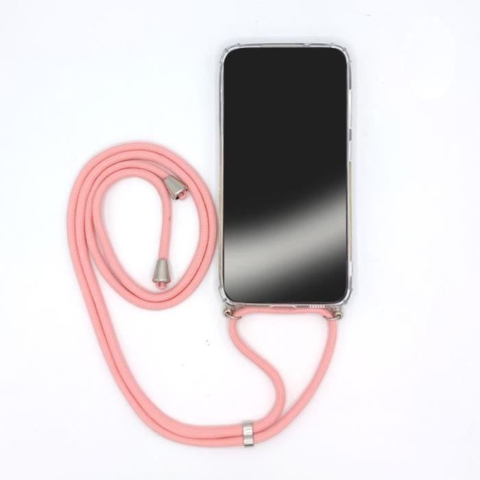 Coque iPhone 14 Transparente avec Cordon Coloré - Ma Coque