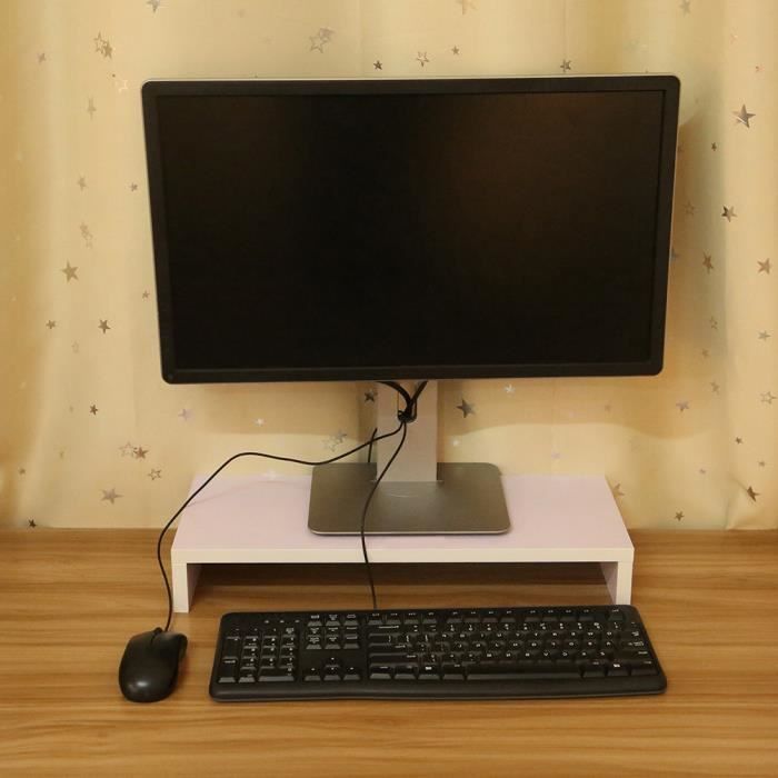 Fenge Réhausseur D'Écran En Bois,Support De Moniteur Pré-Montage,Support D' Ordinateur Portable,PC