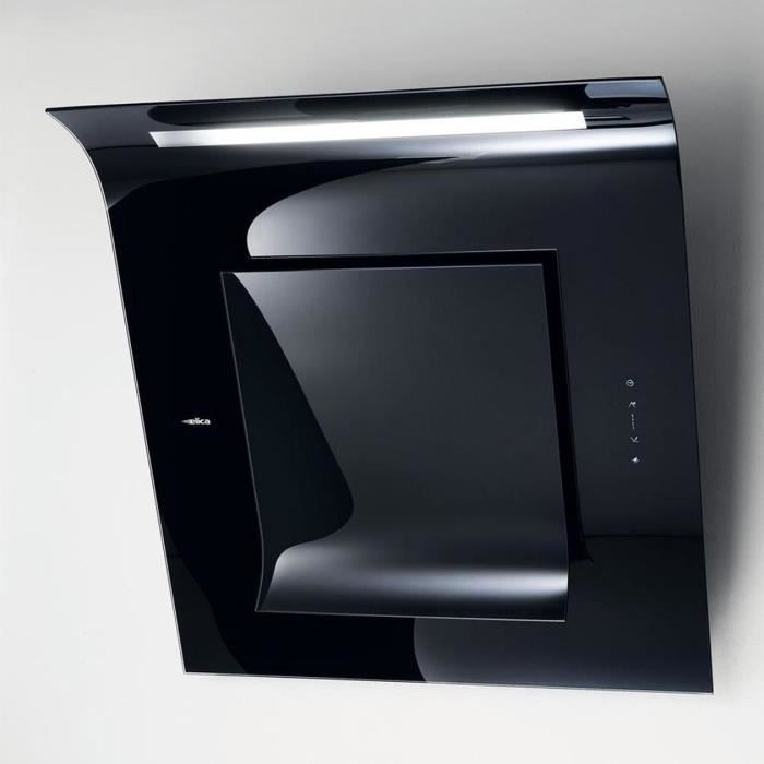 Hotte Cuisine Elica Murale Noire Sinfonia 80 Cm Achat Vente Hotte Cdiscount