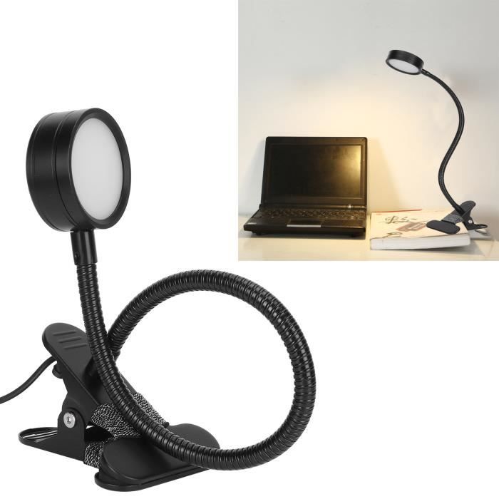 Lampe Beauté USB SALMUE - Lumière Chaude/froide, Col Flexible 360°, Pince De Fixation