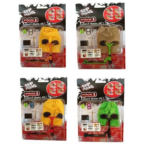 Grip And Tricks Finger Scooter Vert Pack 1 - Mini Trottinette Freestyle Doigt + 2 Roues Supp + Outils + Accessoires - Jouet Métal Dès 6 Ans