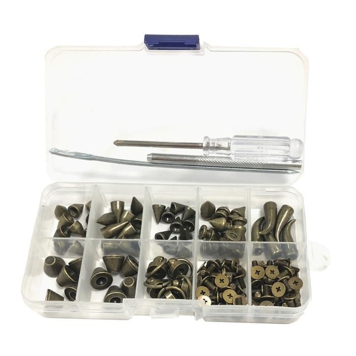 Bullet Rivet, Punk Nail Snap Fastener Tool Kit Bullet Studs Spikes ...