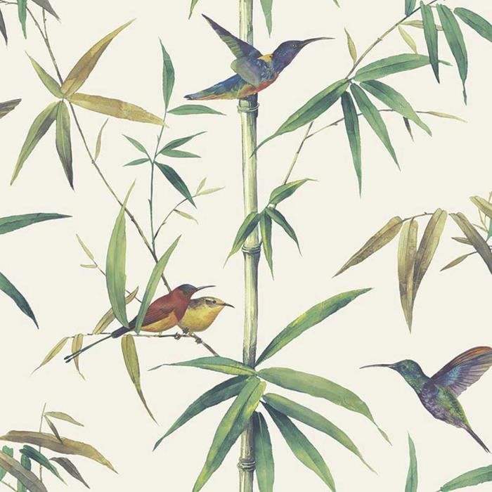 Noordwand Papier peint Kolibri and Bamboo Écru