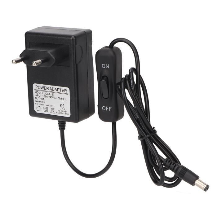 Adaptateur Secteur 15V 2000mA Pour Coupe-Mousse 25 Cm – Alimentation Stable 100-240V Avec Contrôleur Marche/Arrêt, Robuste & Durable