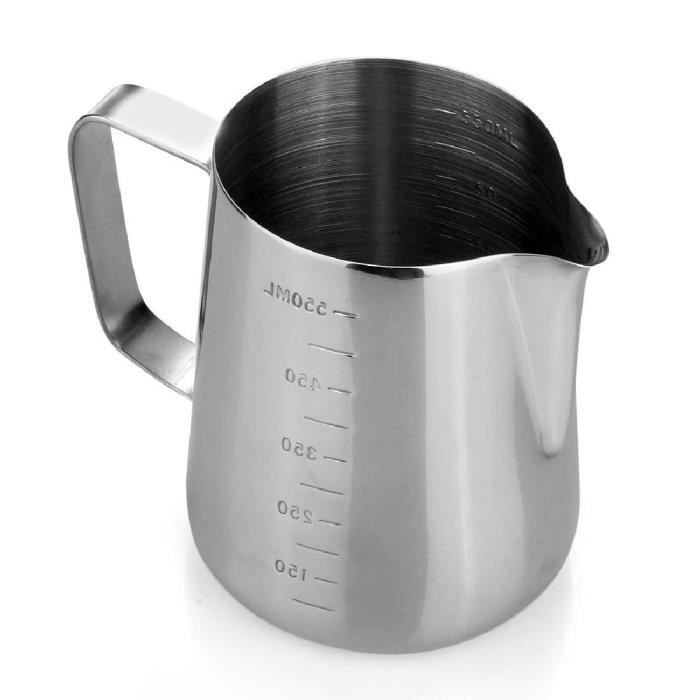 Pichet à Lait Inox 900 Ml Pour Café Et Latte Art - Gradué, Avec Aiguille à Dessin