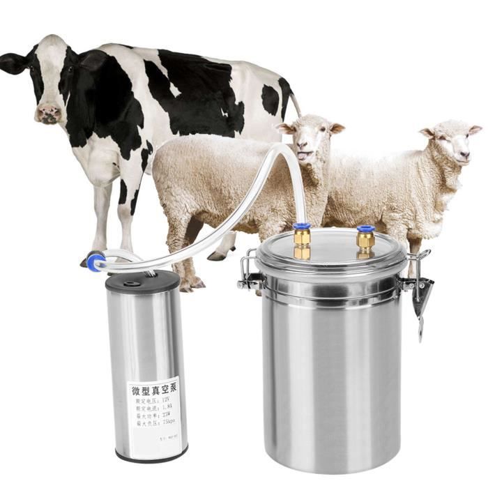 Meilleurs prix pour YUH® Machine à traire électrique 2L en acier inoxydable portatif pour trayeuse pour vaches ovines  112314