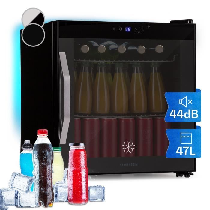 Mini frigo à boissons Klarstein Coachella 50 Onyx 47 L Fonction WiFi Rétroéclairage - Noir