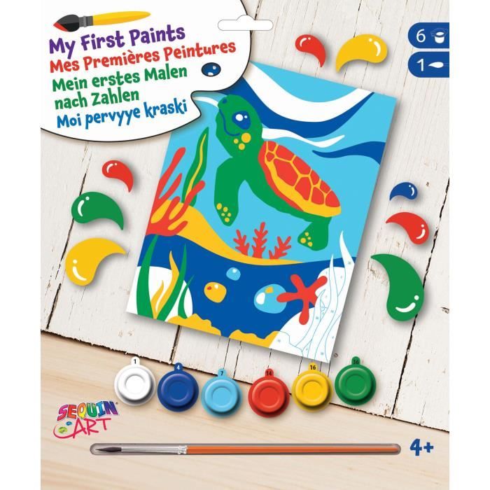 Tableau peinture au numéro pour enfant Tomy la tortue Multicolore - Assort.  - Cdiscount Beaux-Arts et Loisirs créatifs
