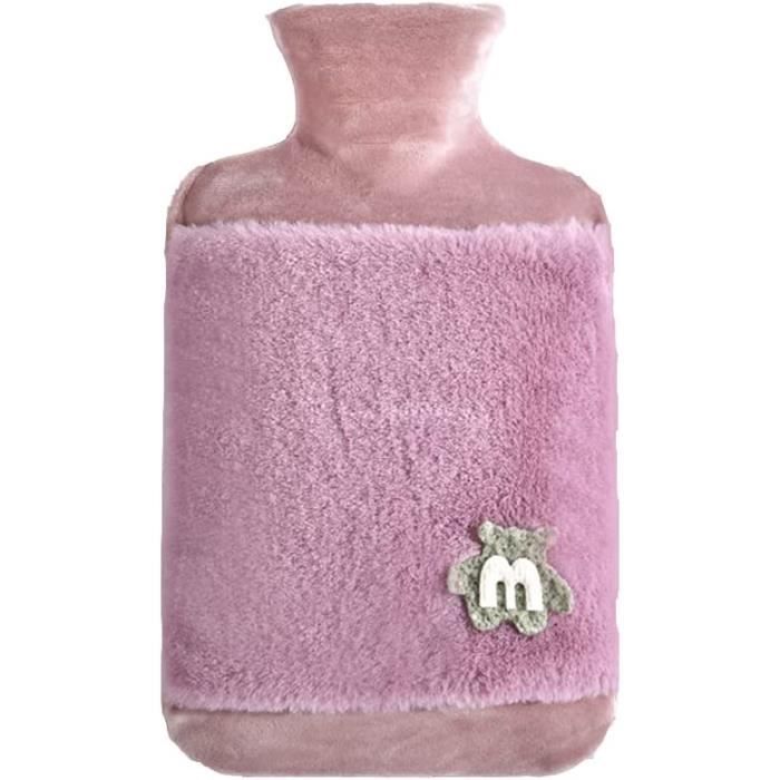 Bouillotte 2 Litres En Caoutchouc Avec Housse Tricot Bleu - 35x20 Cm, Chaleur Durable