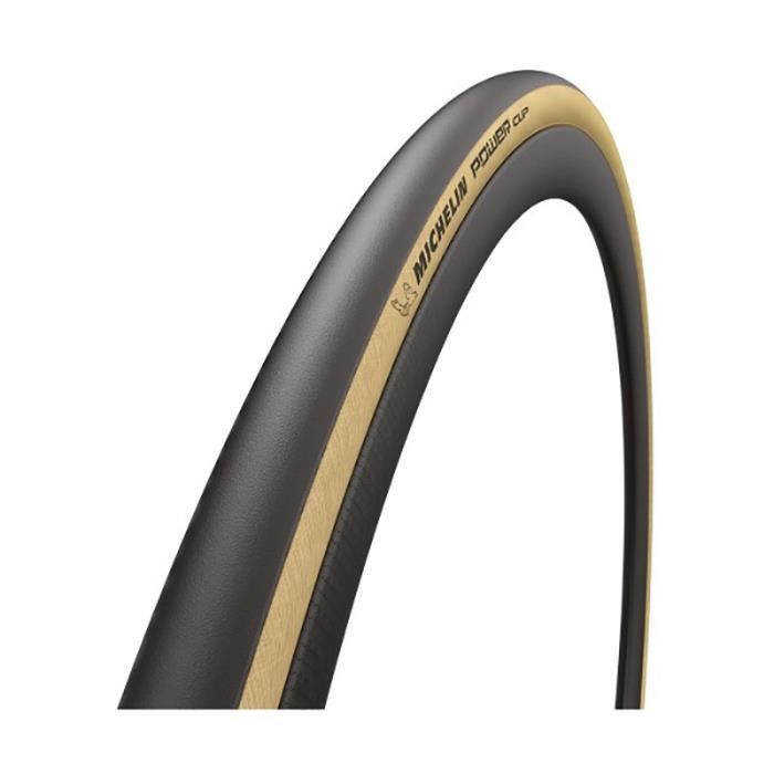 Pneu vélo - Michelin - Power Cup Competition Line - 700 x 28C - Adhérence et résistance - Noir/Marron