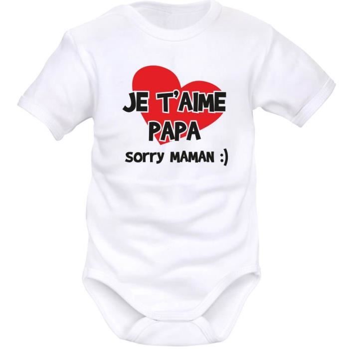 Clothing Shoes Accessories Body Bebe J Aime Om Marseille Comme Papa Manche Courte Ou Longue Baby Toddler Clothing