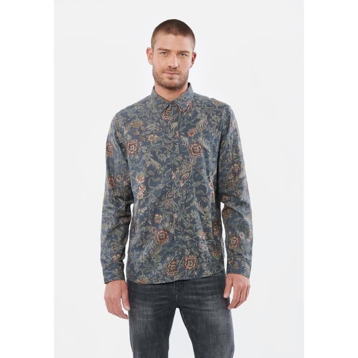 KAPORAL Chemise fleurie homme CLEO Bleu Cdiscount Pr t Porter