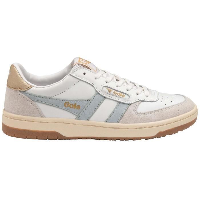 Gola Baskets femme Gola Hawk - GOLA - Blanc/Bleu glacier/Or - Chaussure de sport décontractée des années 80