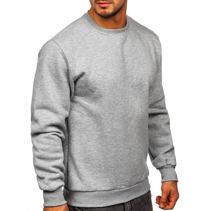 SWEATSHIRT Sweat Shirt pour Homme sans Capuche Thermique Homme