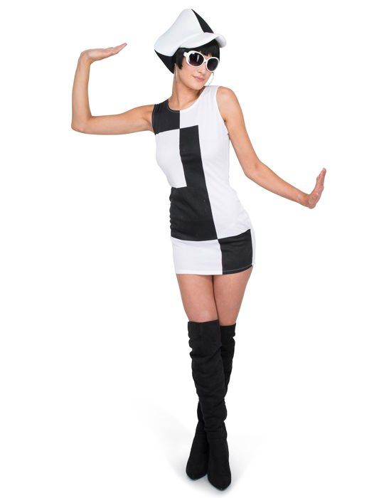 Déguisement disco bicolore femme - MARQUE - Modèle - Couleur(s): Blanc - Genre: Femme - Type de public: Adulte