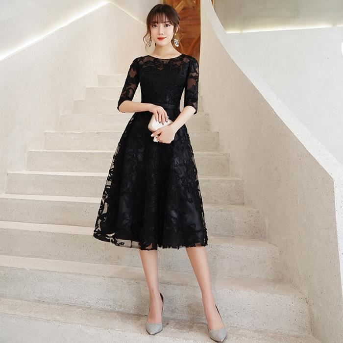 Pink 52 evening dresses women 2021 fashion new black temperament thin short banquet party small dress dress dress Violet Cdiscount Pret a Porter