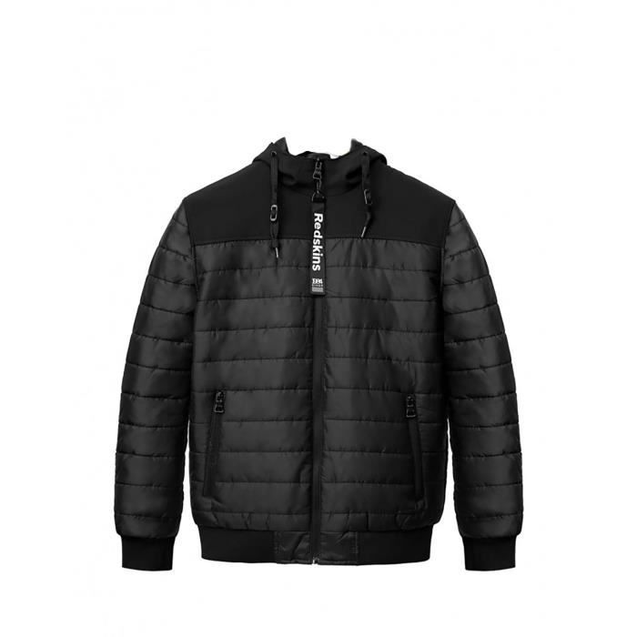 Doudoune bombers à capuche Redskins noir
