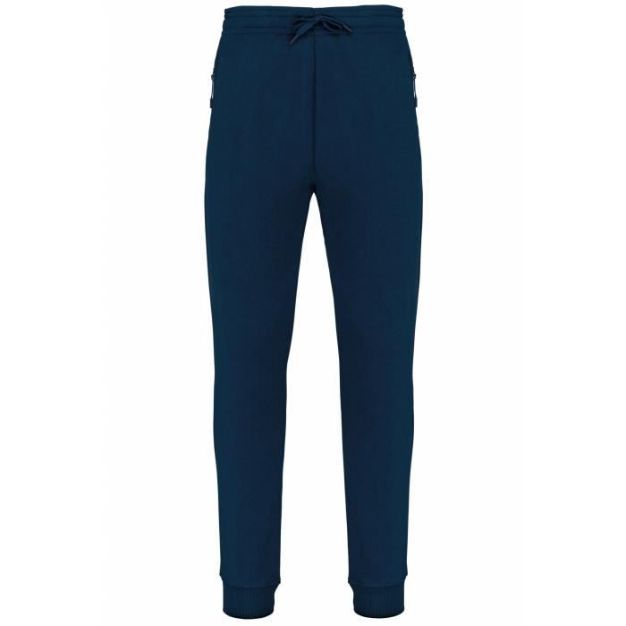 pantalon de jogging proact multisports - bleu marine - xl - homme - molleton gratté - ceinture élastiquée