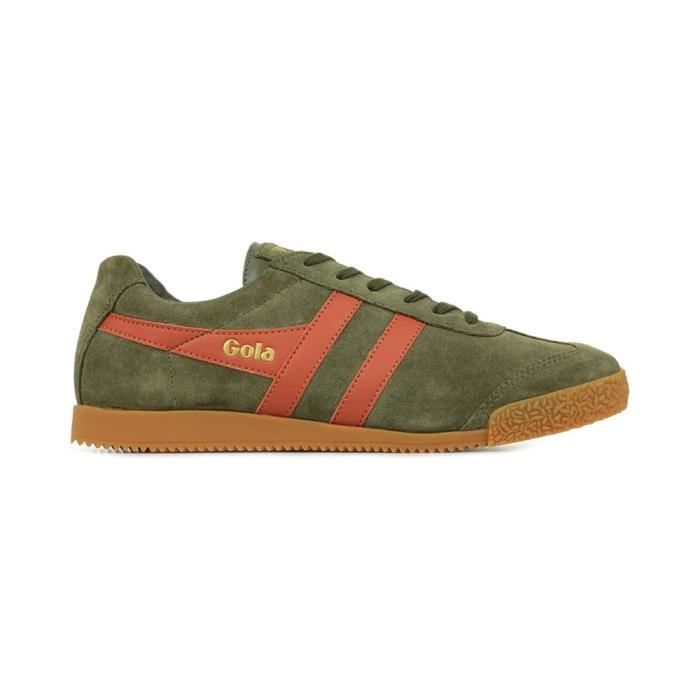 Gola Baskets mode Gola Harrier - Homme - Textile - Vert - Lacets