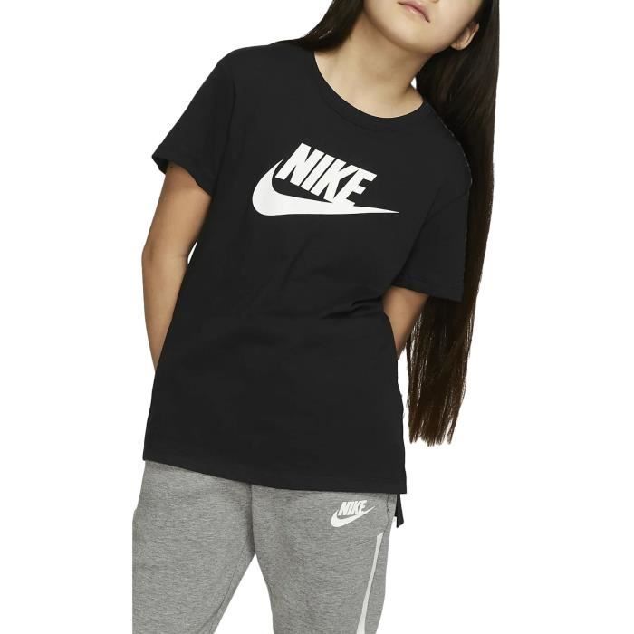 T shirt Nike Sportswear Basic Futura Noir Fille