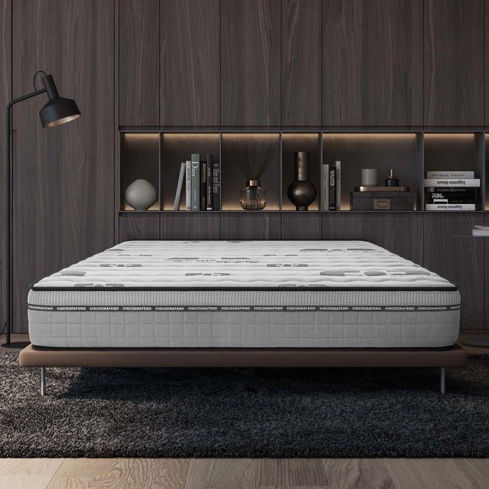 Matelas CARBONE PLUS 140x190 cm - Mousse mémoire de forme HR,Blue Latex Matelas CARBONE PLUS 140x190 cm - Mousse mémoire de forme HR,Blue Latex