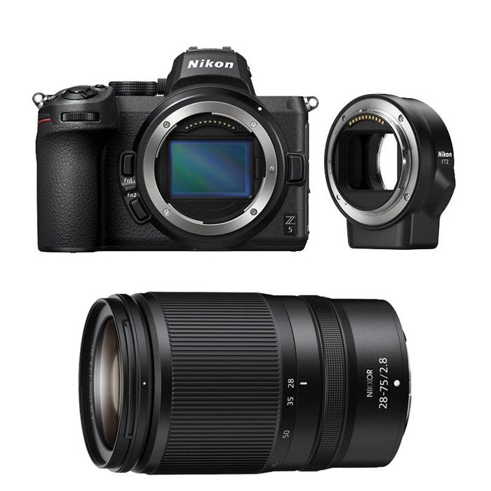 Hybride Nikon appareil photo hybride z5 + z 28-75mm f/2.8 + ftz II adaptateur