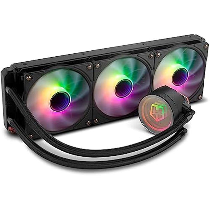 NOX XTREME PRODUCTS HUMMER M-360 – ARGB refroidissement liquide Intel et AMD 3 ventilateurs 120mm PMW control pompe avec effet