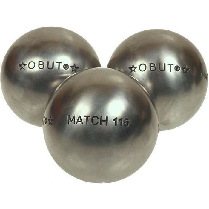 Boules de pétanque Match IT Inox 73mm - Obut - 680g - Cdiscount Sport
