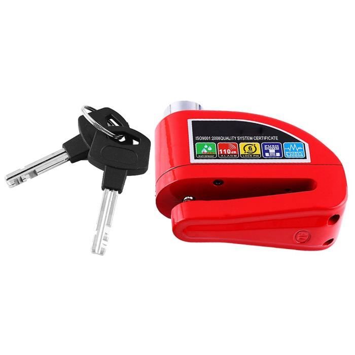 Runioney Antivol Frein Disque Moto/Alarme 110dB Étanché + Câble Rappel Jaune