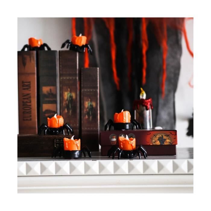 Projecteur Halloween Flamme LED Maison Hantée Avec Détails Fantômes & Citrouilles - Neuf Sous Emballage