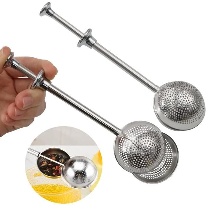 Ancien passe thé infuseur en métal argenté - Arts de la table