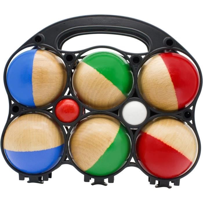 Jeu De 6 Boules De Pétanque En Bois Massif Vilac - Vintage - Occasion
