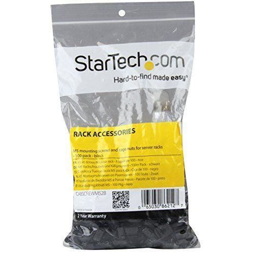 STARTECH StarTech.com Paquet de 100 vis et écrous cages de montage M5x12mm pour rack et armoire serveur - Noir