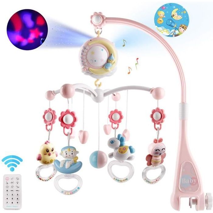 Cloche suspendue de lit bébé - Jouet musical mobile pour poussette pour bébé  avec pince de lit, clip de siège et sangle suspendue de chariot Uniquement  4,60 BHD بات بات Mobile