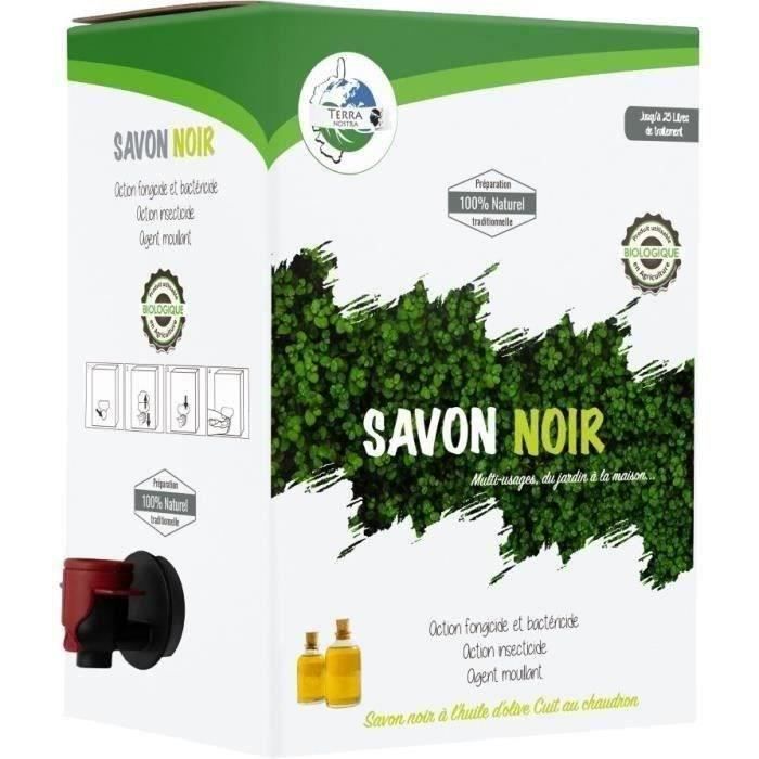 TERRA NOSTRA - Savon noir - Grignons d'olive - BIB 5 L Concentré - Utilisable en agriculture biologi