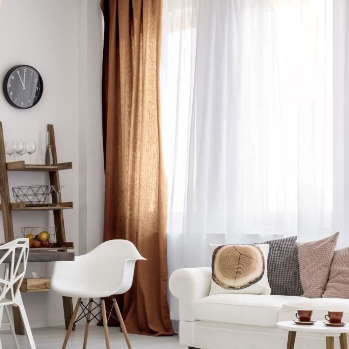Voilage First - 140 x 250 cm - Marron chocolat