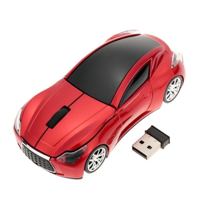Rose Souris sans Fil 2.4G Cool Souris Optique de Voiture Ferrari
