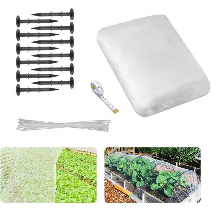 Filet Anti-insectes 2 Pièces 1x1,5 M - Maille Fine, Avec Cordon De Serrage - Pour Protéger Plantes En Pot, Légumes, Fruits - 4