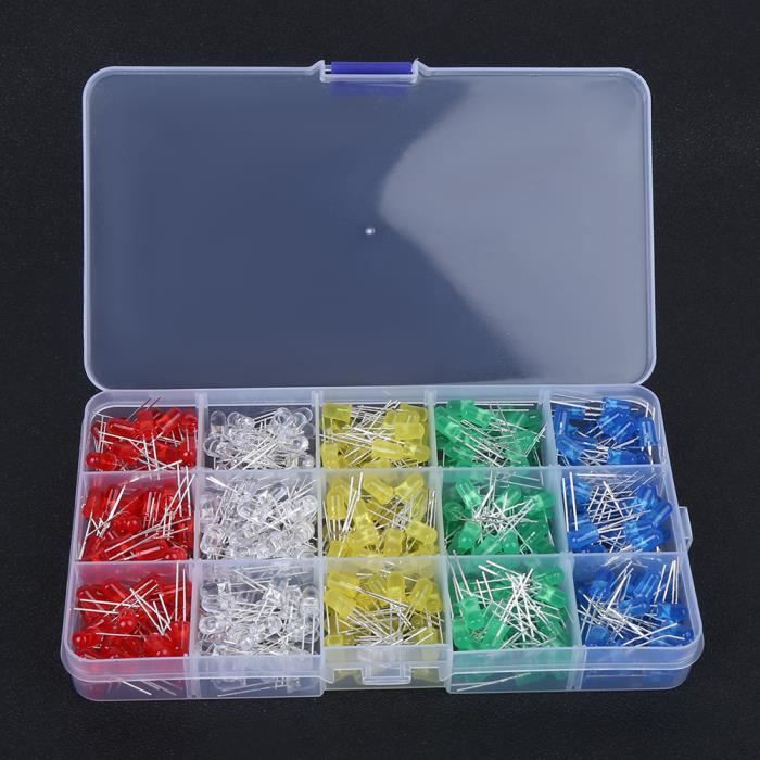 Kit 450 LED 5mm Assortiti - Diodi Luminosi Bianco, Rosso, Giallo, Verde, Blu Per Fai Da Te - Foto 9