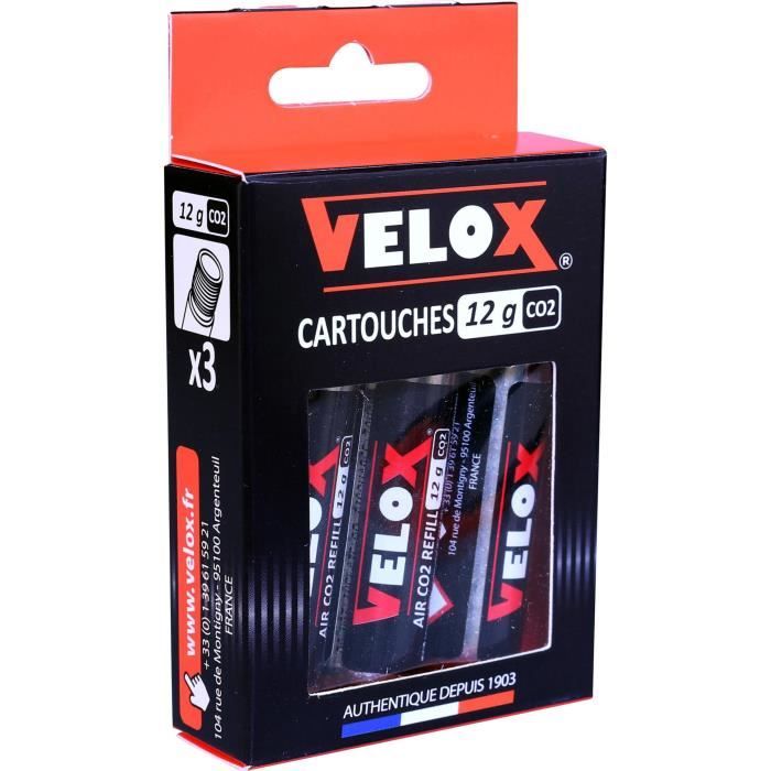 CARTOUCHES CO2 VELOX® 12 g (Lot de 3